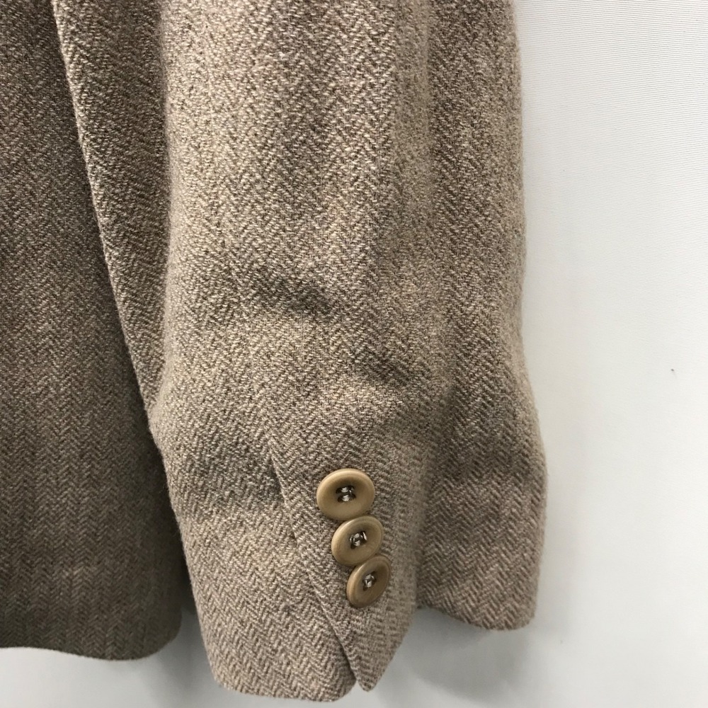 Vintage Liz Claiborne Collection Blazer Women's Petite 10P Tan Wool Blend - Picture 8 of 10
